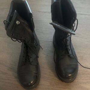 Rocky Men's Black Leather Combat Boots